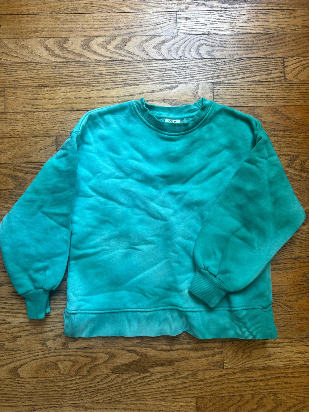 Zara Teal Crewneck Sweatshirt